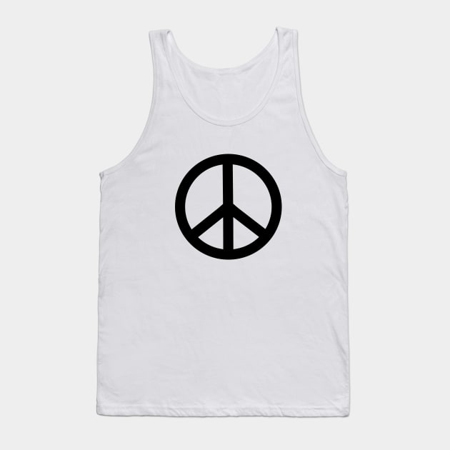 PEACE Sign Black Retro Tank Top by SartorisArt1